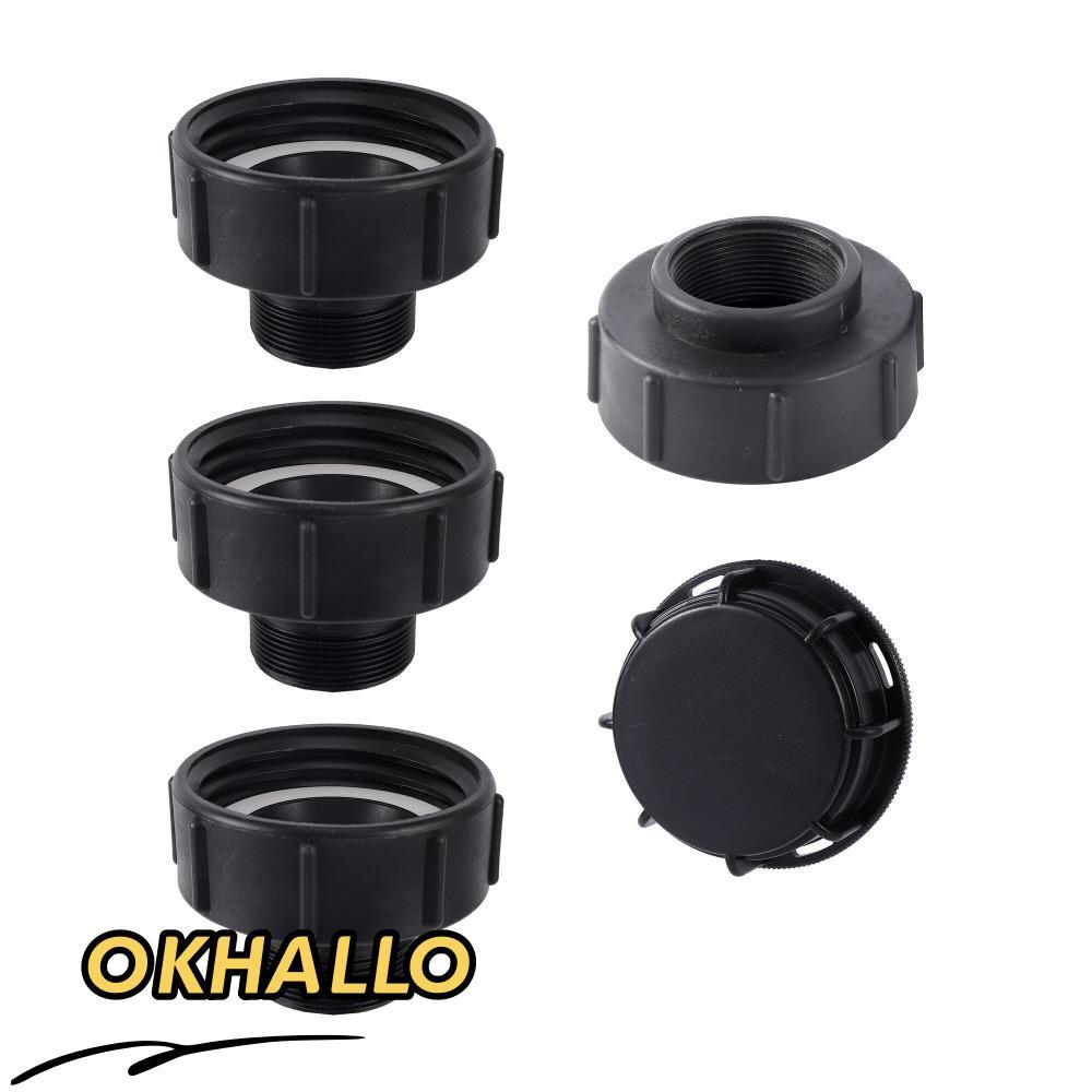 Okhallo IBC Ton Barrel Connector, S60 Nhựa IBC Tank Adapter, Phụ Kiện Lắp Đầu Nối Ống IBC Ton Thùng