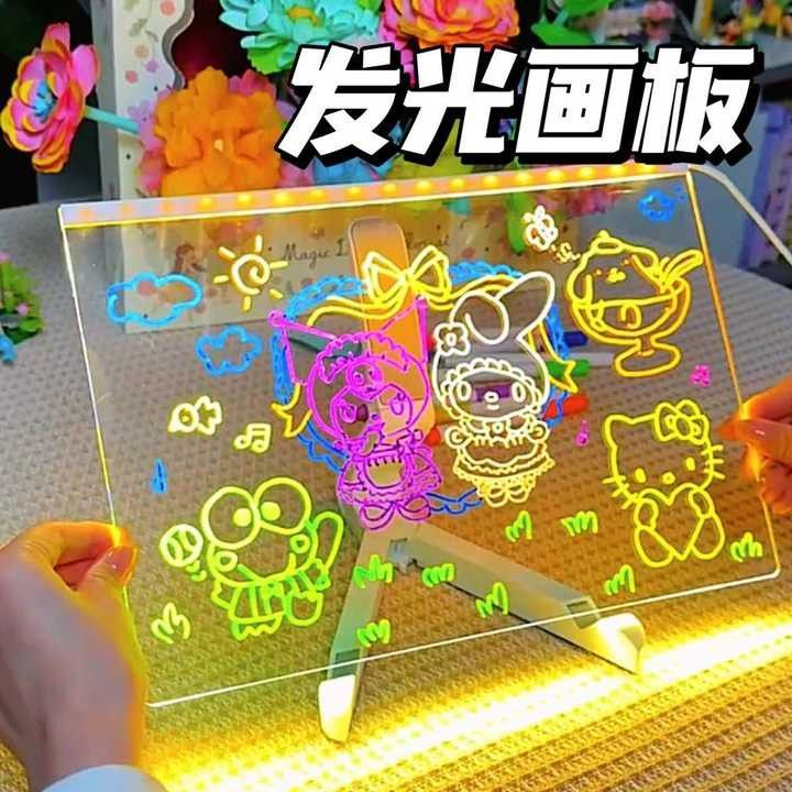 Hot Sale#Reusable Children's Gift Glowing Drawing Board diy Handwriting Board Children's Eye Protect