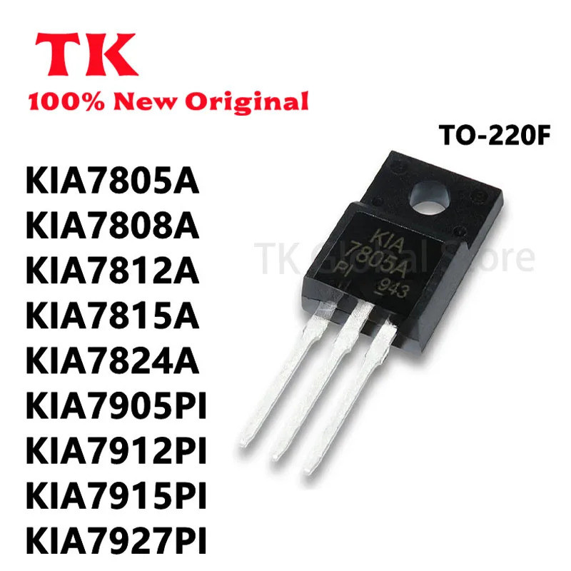 5 CHIẾC KIA7805A KIA7808A KIA7812A KIA7815A KIA7824A KIA7905PI KIA7912PI KIA7915PI KIA7927PI TO-220F