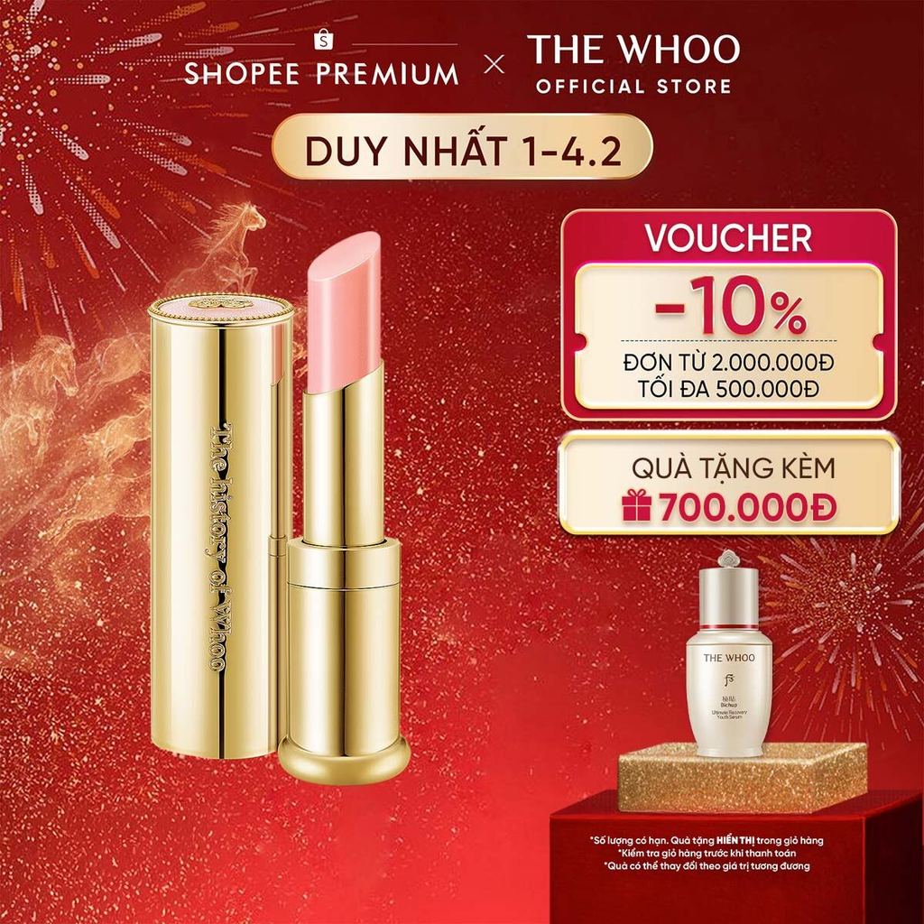 [THE WHOO OFFICIAL] Son dưỡng môi Đông y The history of Whoo Gongjinhyang Mi Glow Lip Balm 3.3g
