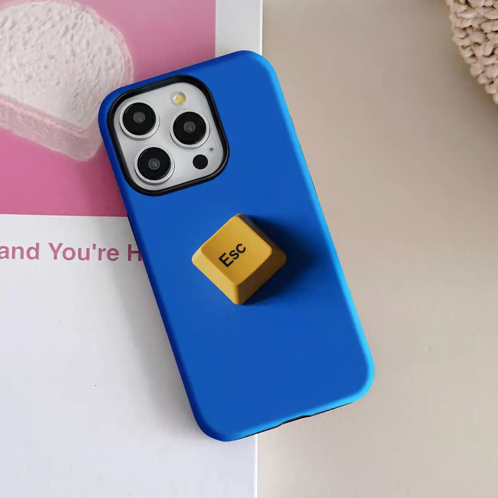 Thích hợp cho iPhone Yellow Esc Exit Button Phone Case 17 15Pro 11ProMax XSMAX 16ProMax 7 8 plus 13 