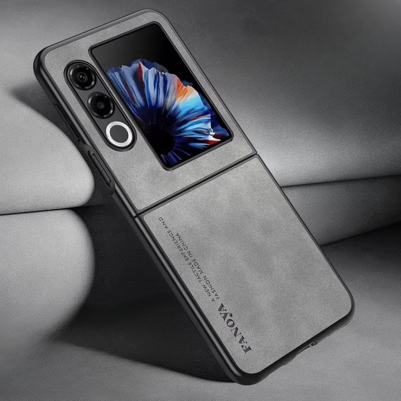 Da Cừu Da Chống Sốc Lật Dành Cho ZTE Nubia Flip 2 Có Thể Gập Lại Ốp Lưng Điện Thoại Cho ZTE Nubia Fl