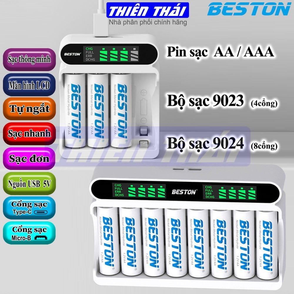 Bộ sạc BESTON C9023L/C9024L,pin sạc BESTON AA3300mAh,AAA1300mAh,1.2V,(9023,9024,3300,1300)