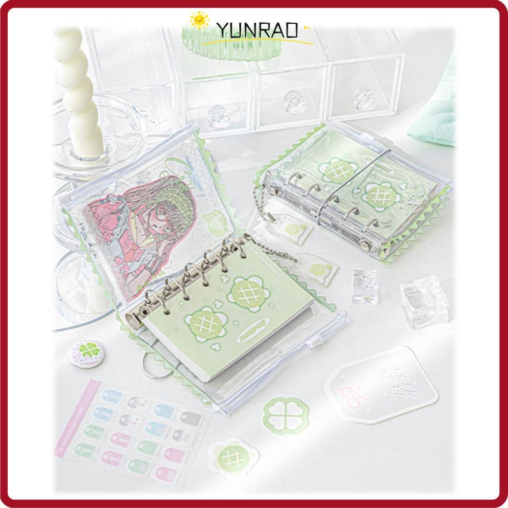 YUNRAO Loose Spiral Notebook, PVC Nhiều Màu Sắc Trang Điểm M5 Binder Journal Book, Mini Ins Style DI