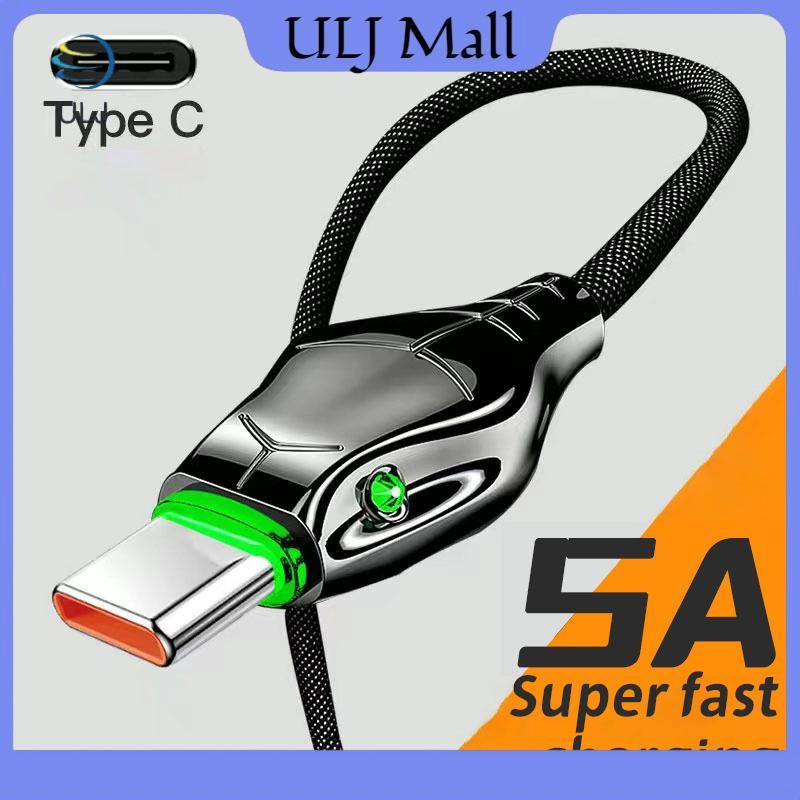 Cáp sạc nhanh ULJ 100W 5A USB Type A sang Type C 100W 2M / 3M Type C bện đầu rắn cho Sumsung / HUAWE