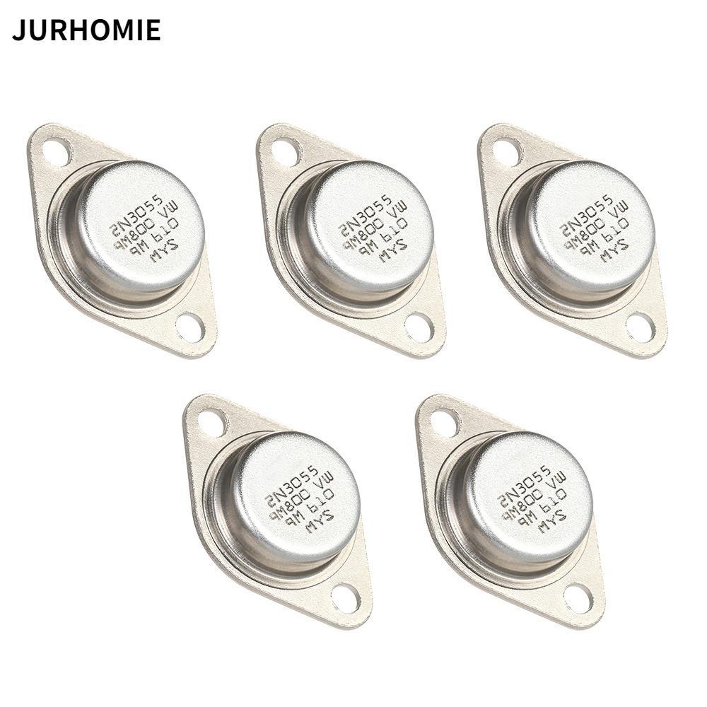 JURHOMIE 5 Cái 2N3055 Điện Transistor, 2N3055 NPN 15A / 60V Bộ Transistor, Bộ Transistor TO-3 Kim Lo