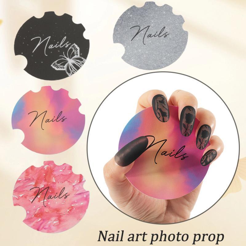 Delecate > 10 Cái Nail Art Display Paper Board Nail Photography Đạo Cụ Baground Trang Trí Thẩm Mỹ Vi