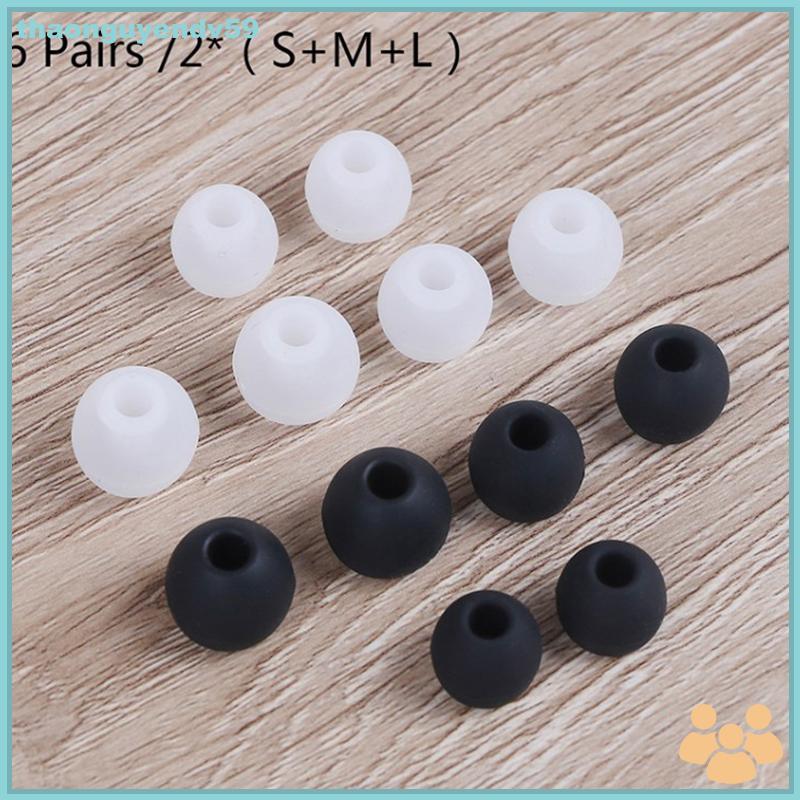Thaonguyendv59 6 cặp miếng đệm tai nghe silicon, đệm thay thế tai nghe nhét tai thông dụng VN