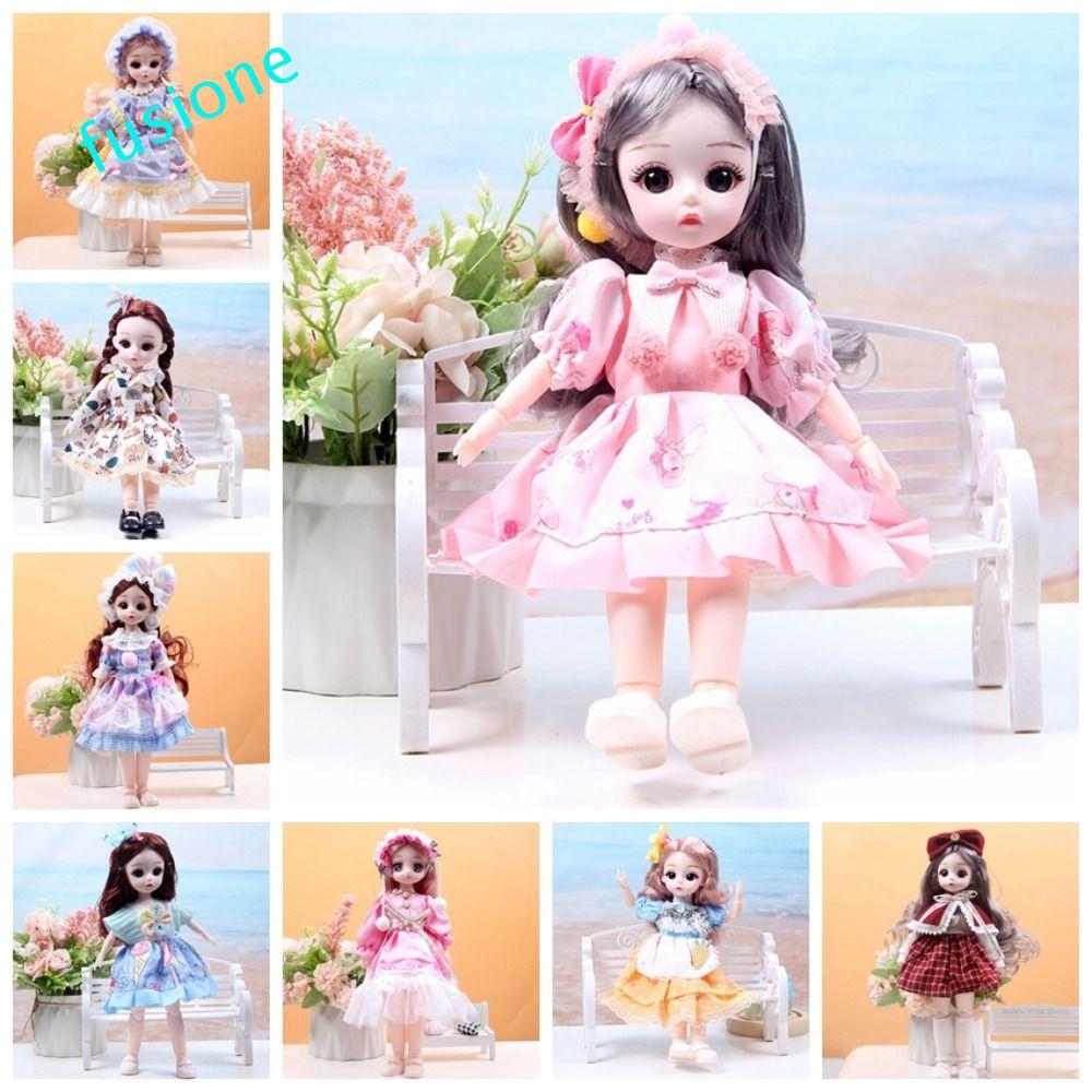FUSIONEDGE 30cm Anime Bjd Doll, Khớp hình cầu với quần áo Búp bê Bjd 1 / 6, Búp bê trang điểm đầy mà