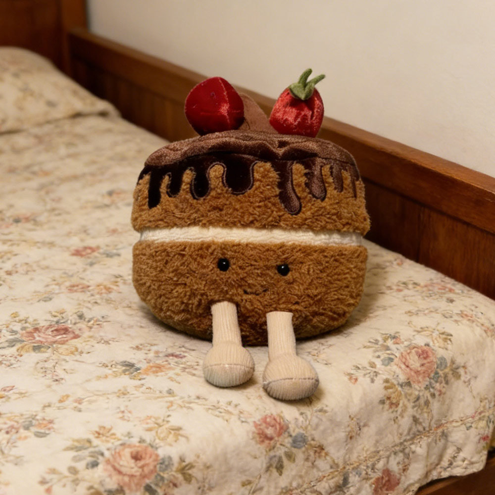 Birthday Cake Plush Pillow - Fun Stuffed Toy, Creative Doll Cute Plushie for Birthday Gift