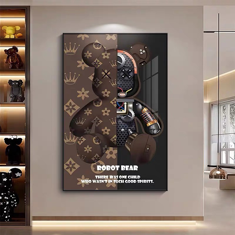 Bearbrick/ Kaws/ Toy Wall Painting for Living Room Decoration/ Gaming/ Bedroom/ Clothing Store/ Gift