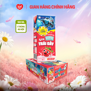 Sữa trái cây KUN vị dâu thùng 48 hộp x 180ml
