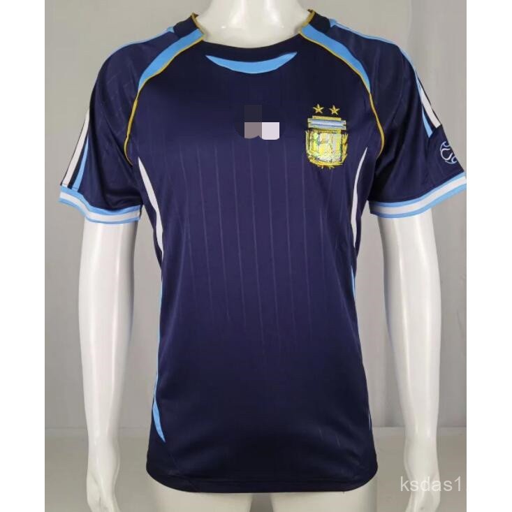 Áo thun bóng đá cổ điển 2006 Argentina MESSI RIQUELME, chất lượng cao cấp, phù hợp làm quà tặng cá n