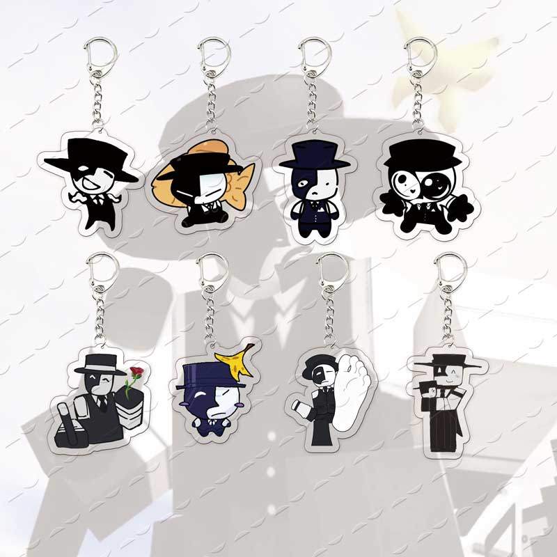 Artful Keychain for Accessories Acrylic Game Die Of Death Artful KeyRing Pendant Chains Jewelry Fans