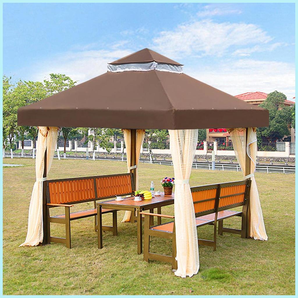 Gazebo Top Gazebo Thay Thế Tán Trên Mái Che Chống Thấm Nước Có Hai Lớp Cho Barbeque Garden hsgdyvn