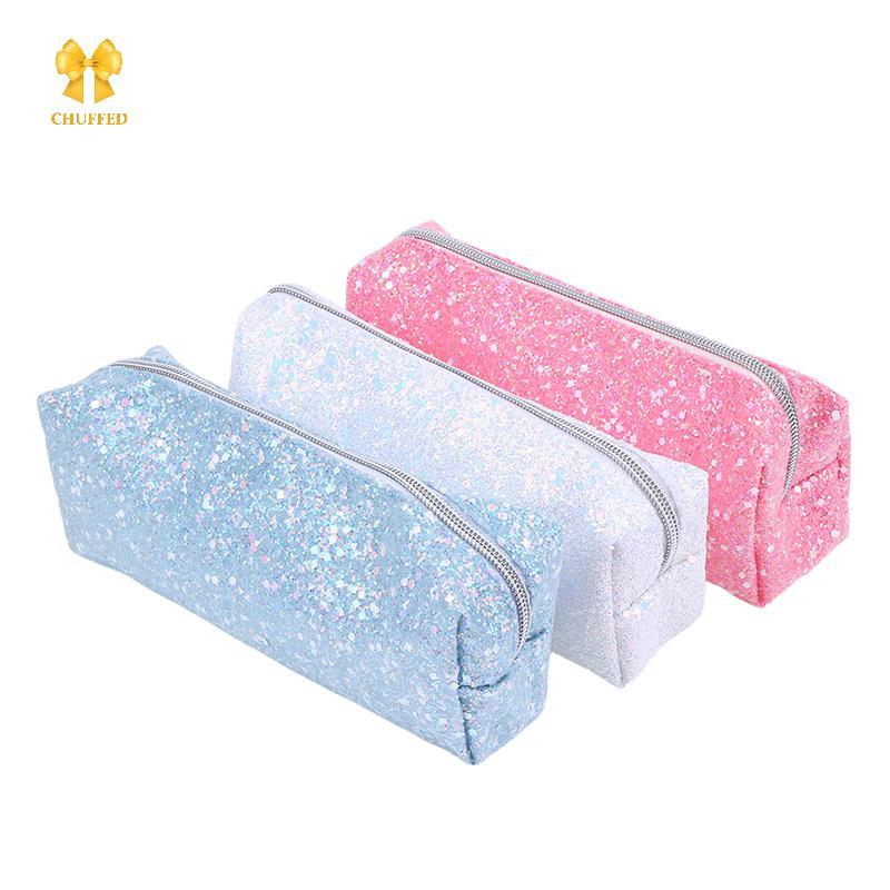 [Chuffed-t] Hộp đựng bút chì lấp lánh Kawaii Hộp bút chì Túi bút chì Túi bút chì Đồ dùng văn phòng p