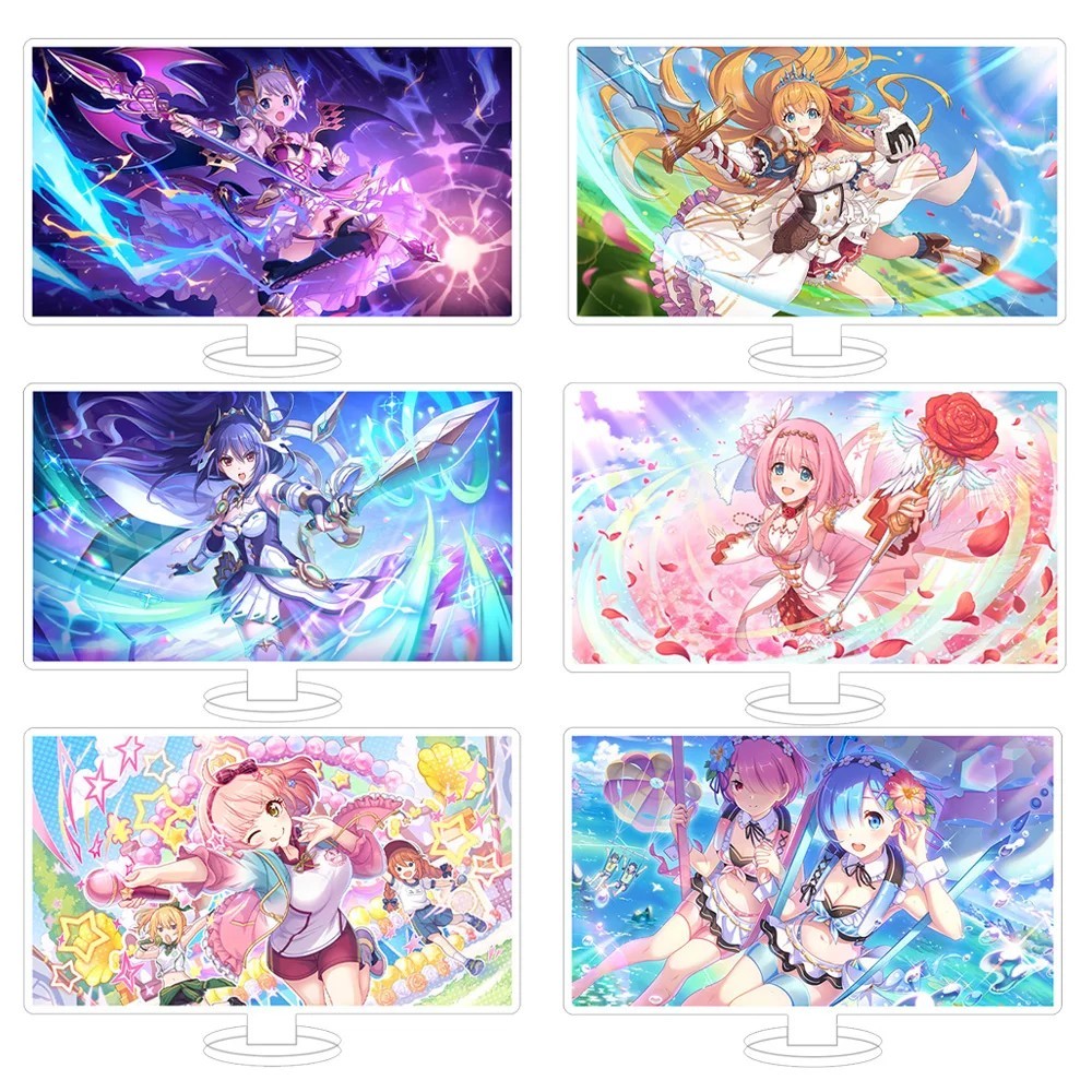 Mô Hình Standee Anime Princess Connect Re:Dive Acrylic Trang Trí Bàn Học Nhân Vật Pecorine Kaya Inor