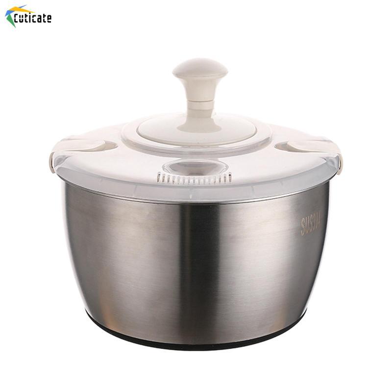 Salad Spinner, Máy Giặt Salad, Máy Sấy Salad 5L Salad Spinner Và Giỏ Giặt Rau, Máy Xả Nước Trái Cây 