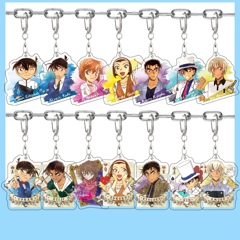 Móc Khóa Acrylic Anime Thám Tử Lừng Danh Conan 2026 - Shinichi Kudo, Haibara Ai và Shiuchiro Sonoko