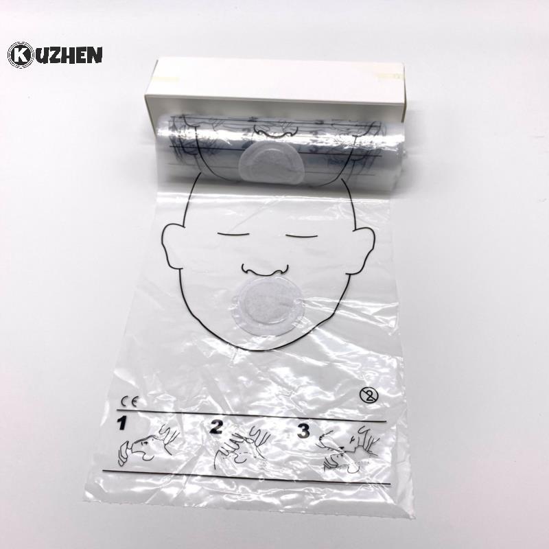 KUZHEN 36 Cái / cuộn Mặt nạ hồi sức CPR Tấm chắn mặt CPR cho bộ sơ cứu đào tạo CPR HOT