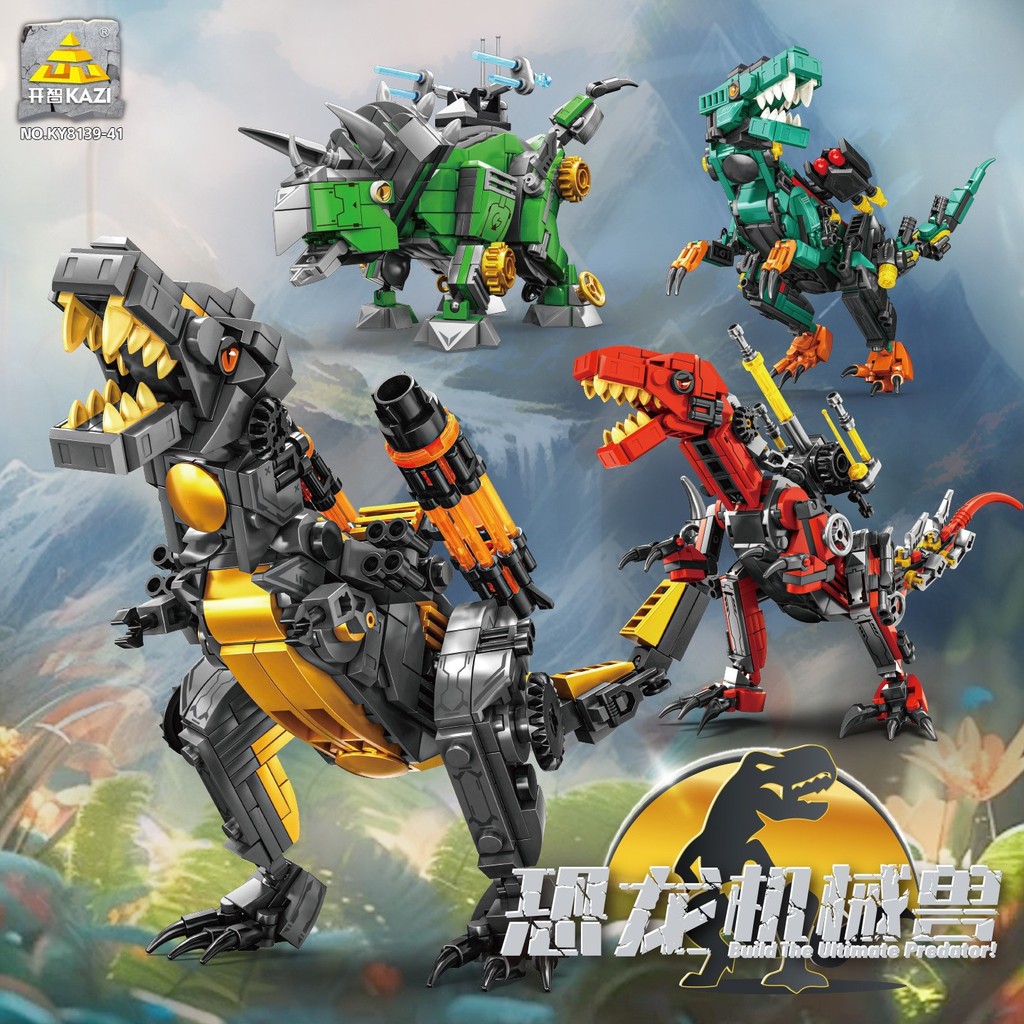 Kaizhi Jijia Gỗ Khủng Long Thế Giới Jijia Gỗ Lắp Ráp Đồ Chơi Cơ Khí Tyrannosaurus Móng Vuốt Rồng Cậu