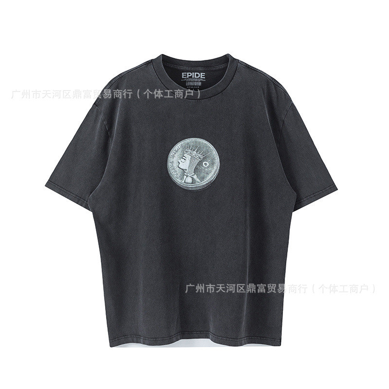 TLOK Epide Prefab King Simpson Coin Vintage Distressed Cylinder Short Sleeve T Shirt