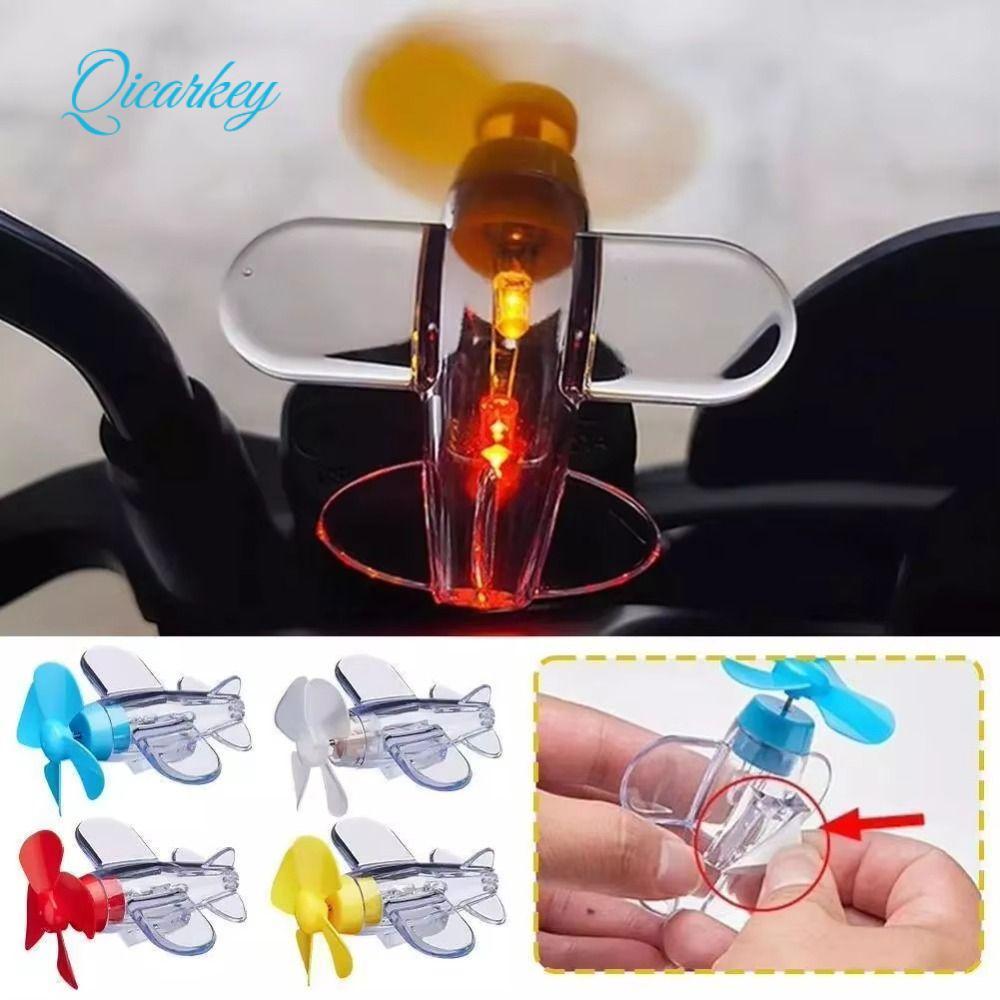 Qicarkey Máy bay phát điện gió QICARKEY, Đèn LED đỏ xanh vàng trong suốt Máy bay đèn LED, Máy bay nh