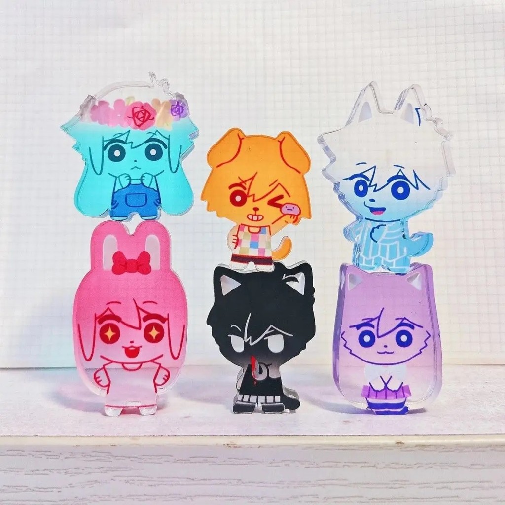 Standee Anime Omori Khối Mica Dày Acrylic Brick Trang Trí Bàn Học Mô Hình Nhân Vật Omori Mari Basil 