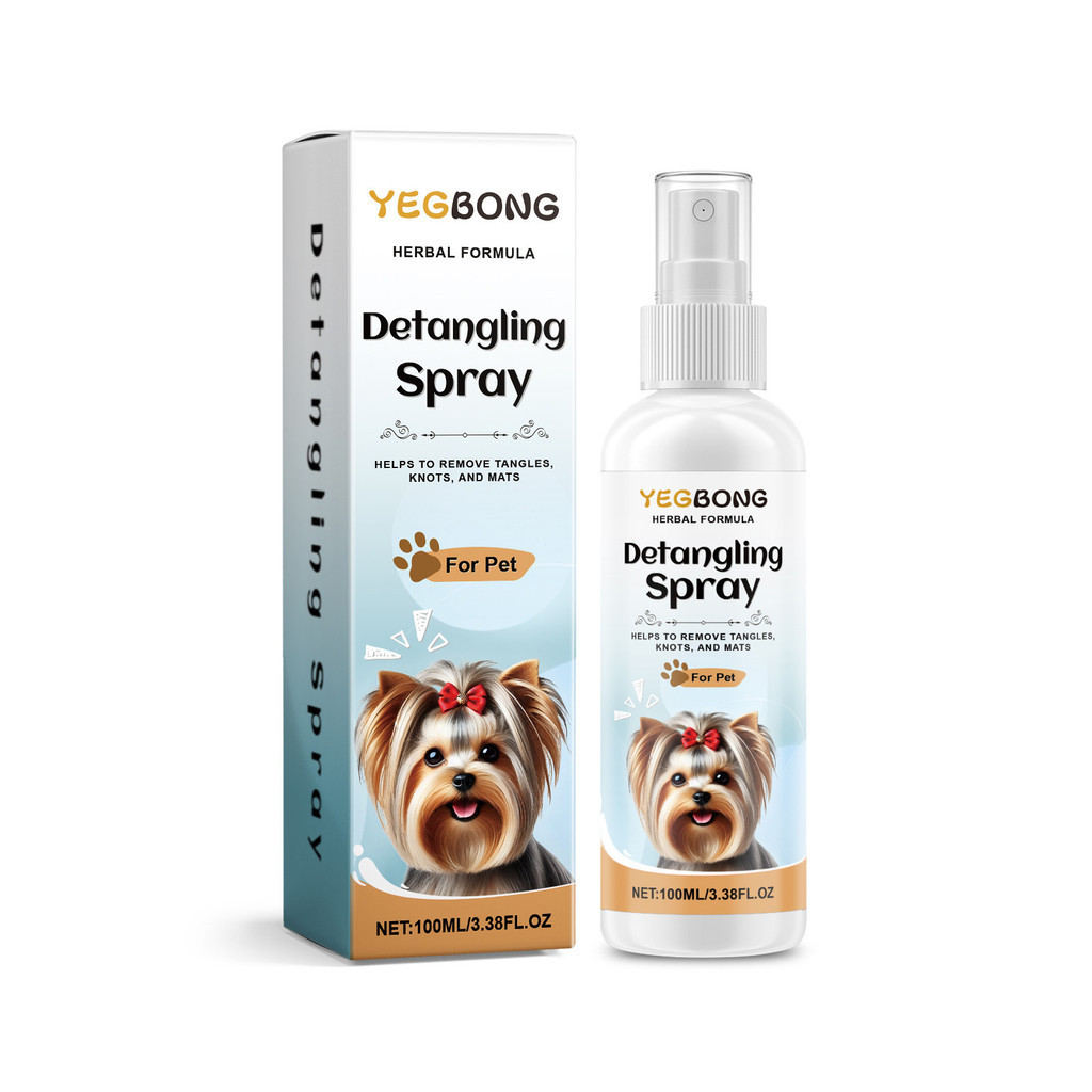 remai#YEGBONG Dog Tangle Removal Spray Pet Anti-Hair Tangle Cleaning Smooth Fluffy Care Spray7wj