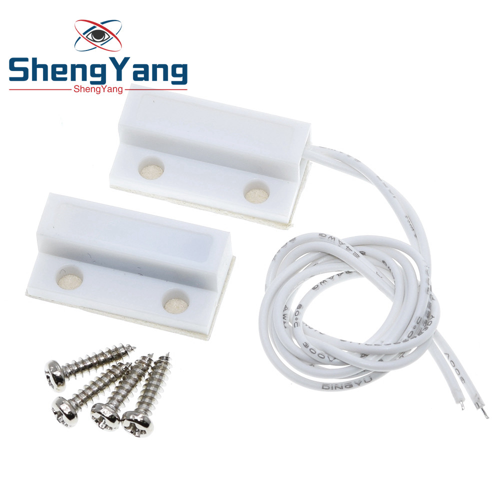 MC-38 MC38 Cảm biến cửa sổ có dây 30mm Dây kéo dài ngẫu nhiên Công tắc từ tính Hệ thống báo động gia