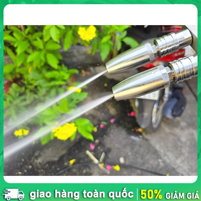 Béc phun ren nhanh 1/4 inox 304 xoay 360 độ Béc Phun / Béc xịt rửa cao áp،Inox 304،Xoay 360 / Xoáy T