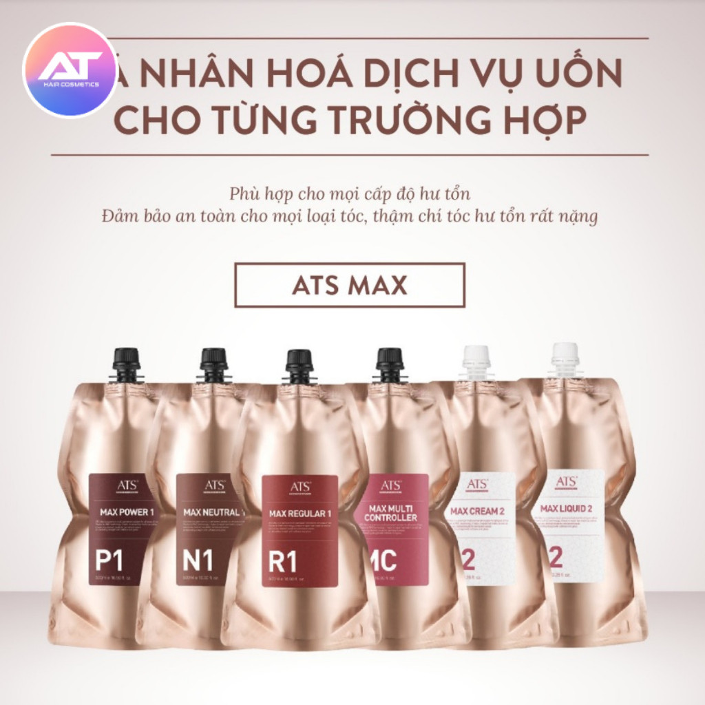 Uốn - Duỗi ATS MAX P1, R1, N1, MC Và Dập Trung Hòa C2, L2 Giúp Tạo Kiểu Tóc Thẳng, Xoăn Theo Nhu Cầu