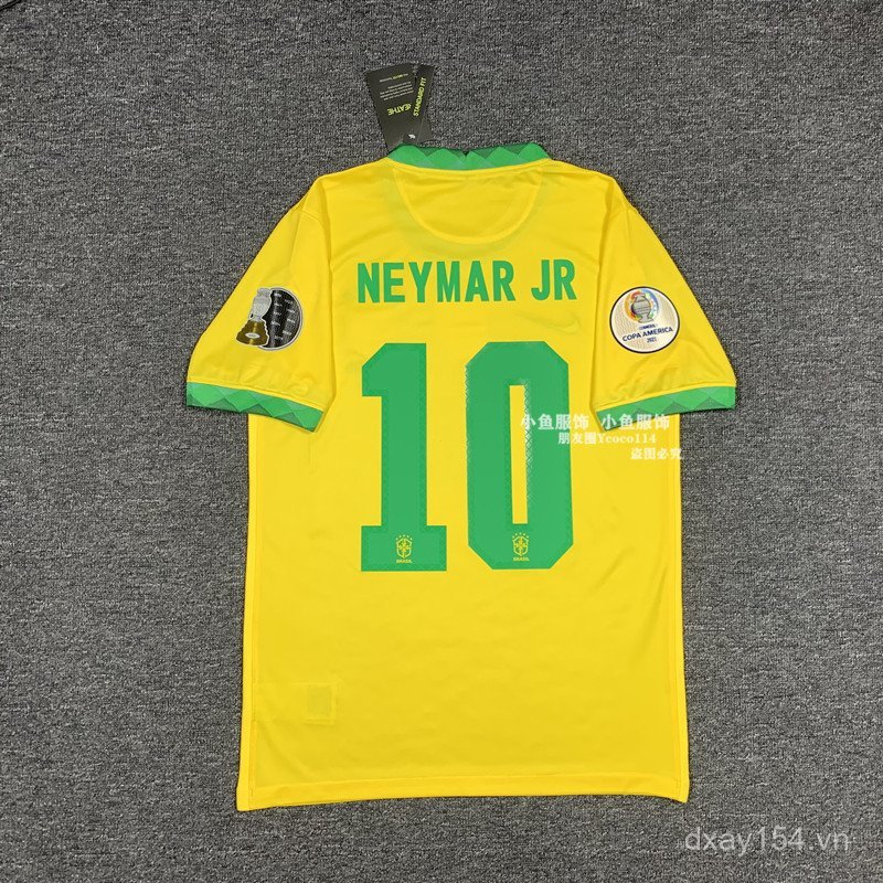 Áo bóng đá ngắn tay Brazil Home 10 Neymar JR 2021