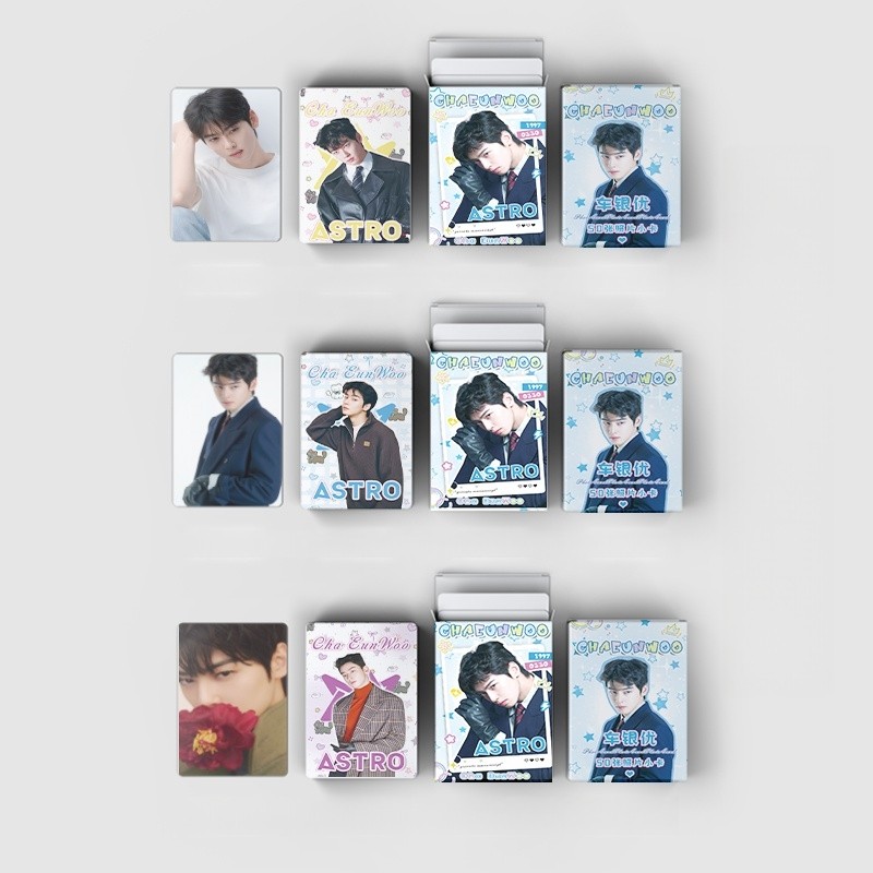 Bộ 50-55 Bài Hát Kang Byeon Woo-seok laser Hologram Photocards Móc Khóa Móc Chìa Khóa Diễn Viên Hàn 