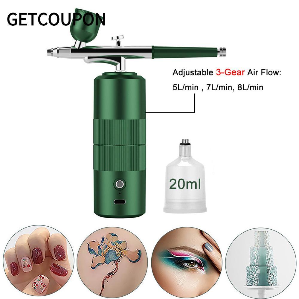 GETCOUPON Mini Airbrush Kit, Airbrush Trang Điểm Thuốc Nhuộm Tóc Đa Năng Xịt, Bánh Ngọt Tranh Xịt Cắ