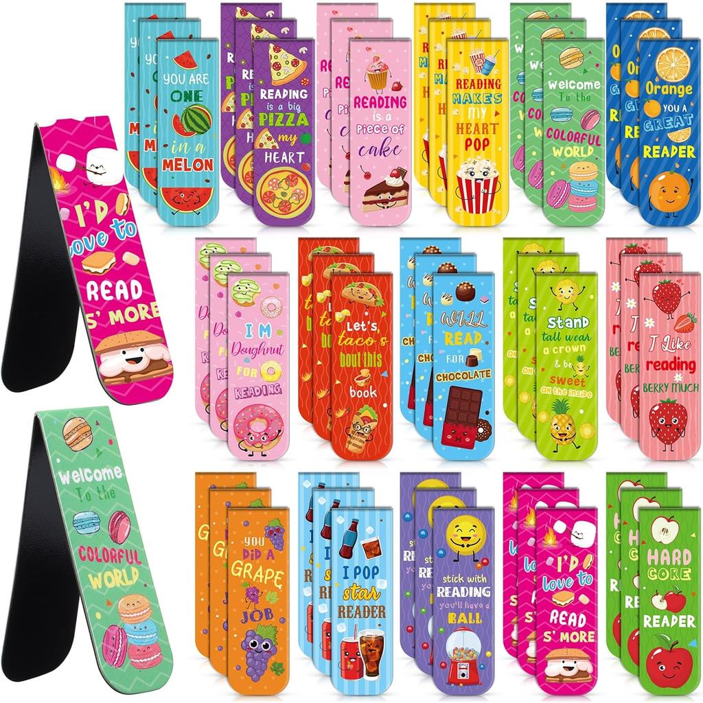Pasimy 48 Miếng Từ Tính Dễ Thương Dấu Trang Chủ Đề Thực Phẩm Trái Cây Đánh Dấu Số Lượng Lớn Khuyến k