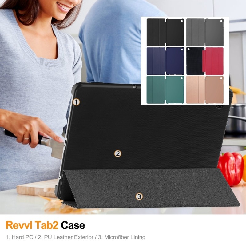 Ốp Bảo Vệ Ấm Áp Cho T-Mobile REVVL Tab 2 Viên Vỏ Bảo Vệ Thay Thế Từ Tính Đứng Với Auto S