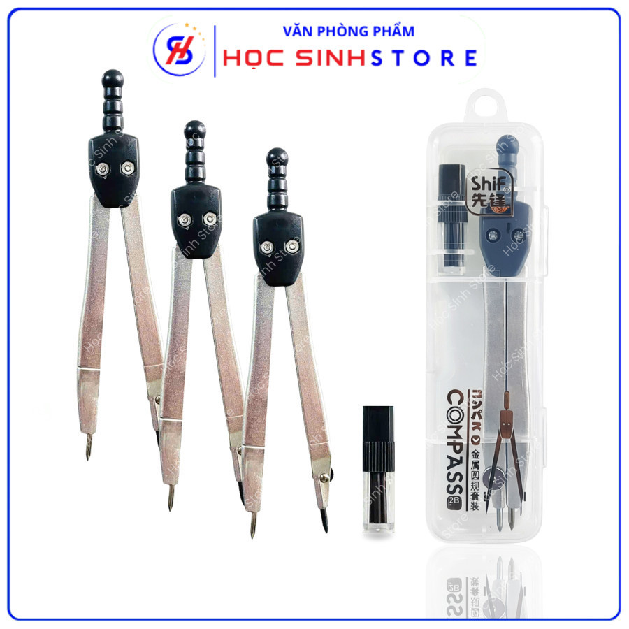 Compass Shif 3180 Chất Liệu Kim Loại Cao Cấp, Bền Bỉ, Kèm 1 Tuýp Ruột Chì, Màu Sắc Đơn Giản
