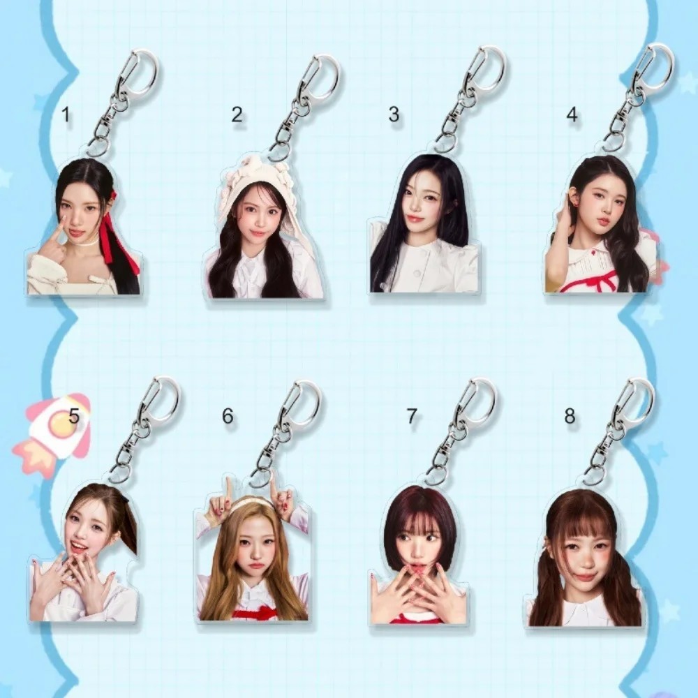 Móc khóa Kpop Hearts2Hearts H2H mica Acrylic in hình Jiwoo Carmen Yuha Juun Ian phụ kiện treo balo t