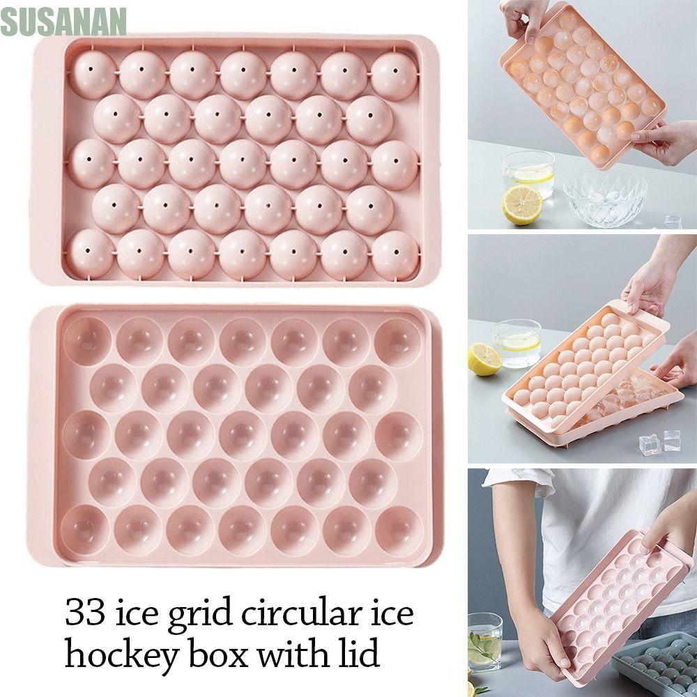 Máy làm đá viên SUSANAN, Khay làm đá viên tròn mùa hè đông lạnh nhanh, Máy làm đá tự làm chống rò rỉ di động cấp thực phẩm