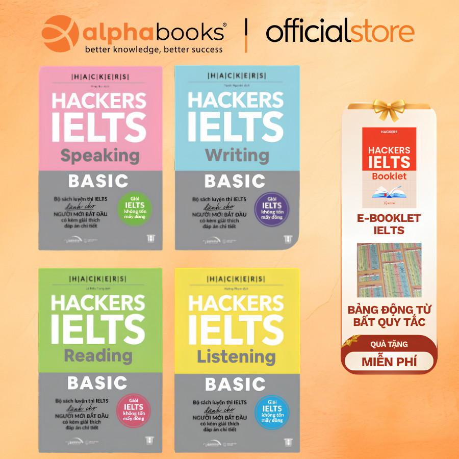 Sách – Hackers IELTS Basic (Reading + Listening + Writing + Speaking) (Gamma Books)