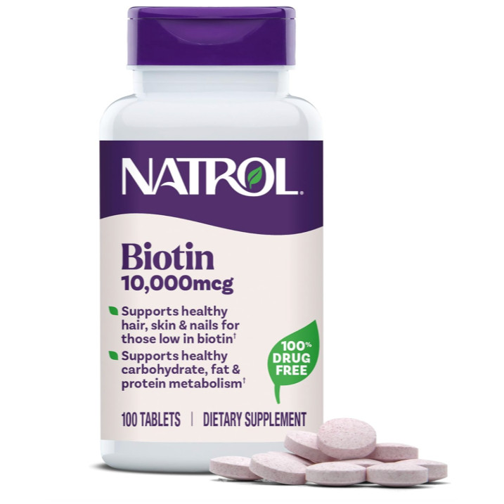 [ CHÍNH HÃNG ] Viên uống mọc tóc Biotin 10000 Mcg Natrol Mỹ Hỗ Trợ Mọc Tóc, Gảm Hiện Tượng Rụng Tóc 