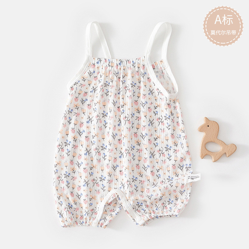 Clothes for Babies Summer Thin Modal Sleeveless Jumpsuit Romper Baby Girl Onesie Boneless Baby Rompe