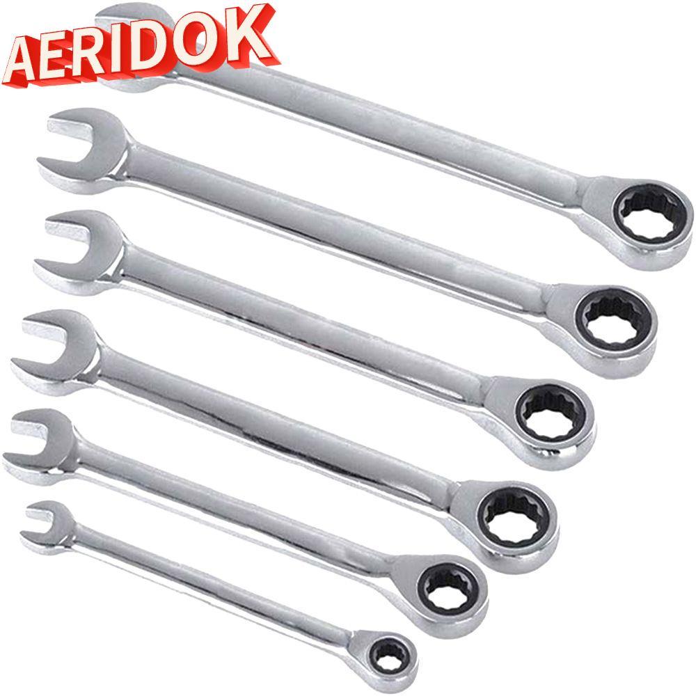 AERIDOK Cờ lê Ratchet có thể đảo ngược Chrome Vanadi Home Gear Nut Tool