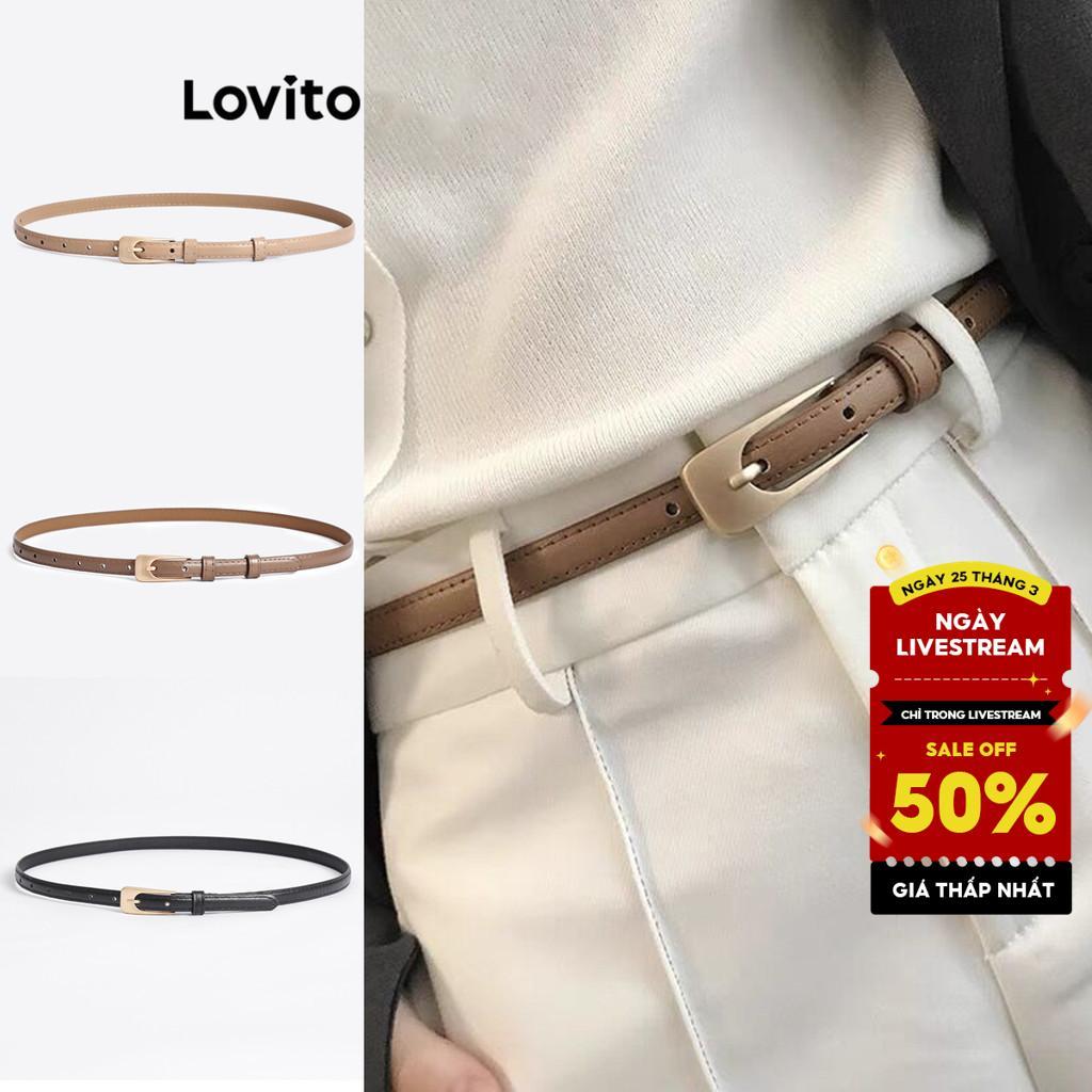 Lovito Phụ kiện đai kim loại Thắt lưng cơ bản cho nữ L60AD099