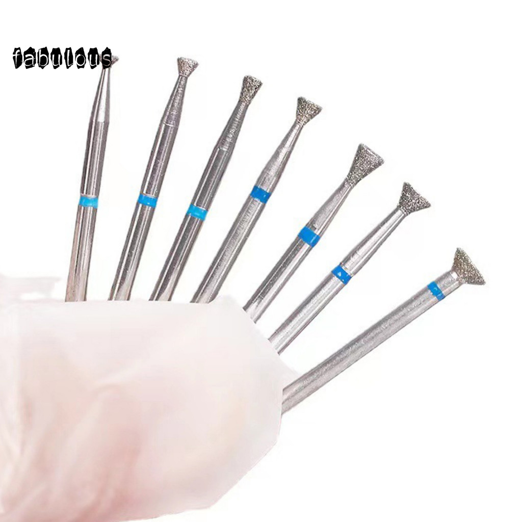 FAB Nail Drill Bit Kit Emery Nail Drill Bit 7 chiếc Nail Drill Bits Set Heavy Duty Emery Nail Art Fi