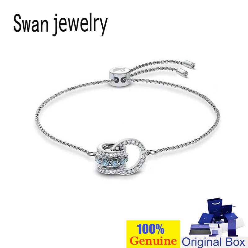 189S Swarovski Swan Vòng Tay Vòng Tay IHJNG Vòng Tay Nữ Vòng Tay Không Phai Màu Vòng Tay Pha Lê Vòng