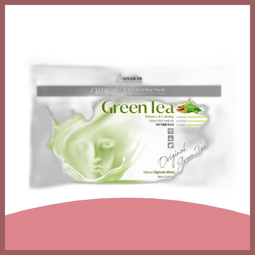 [anskin] Mặt nạ mô hình trà xanh nguyên bản, 240g, 1 mặt nạ mô hình Hàn Quốc / Thành phần tự nhiên c