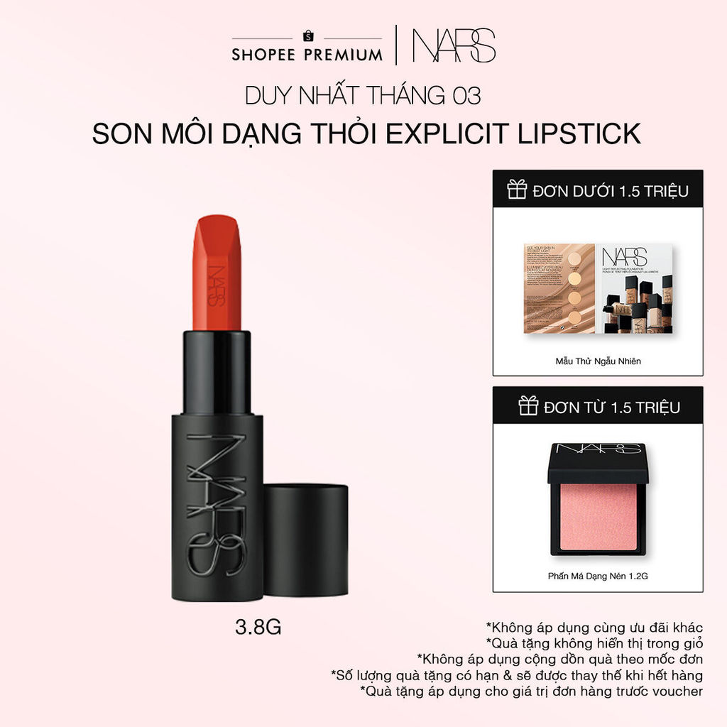 Son môi dạng thỏi NARS Explicit Lipstick 3.8g