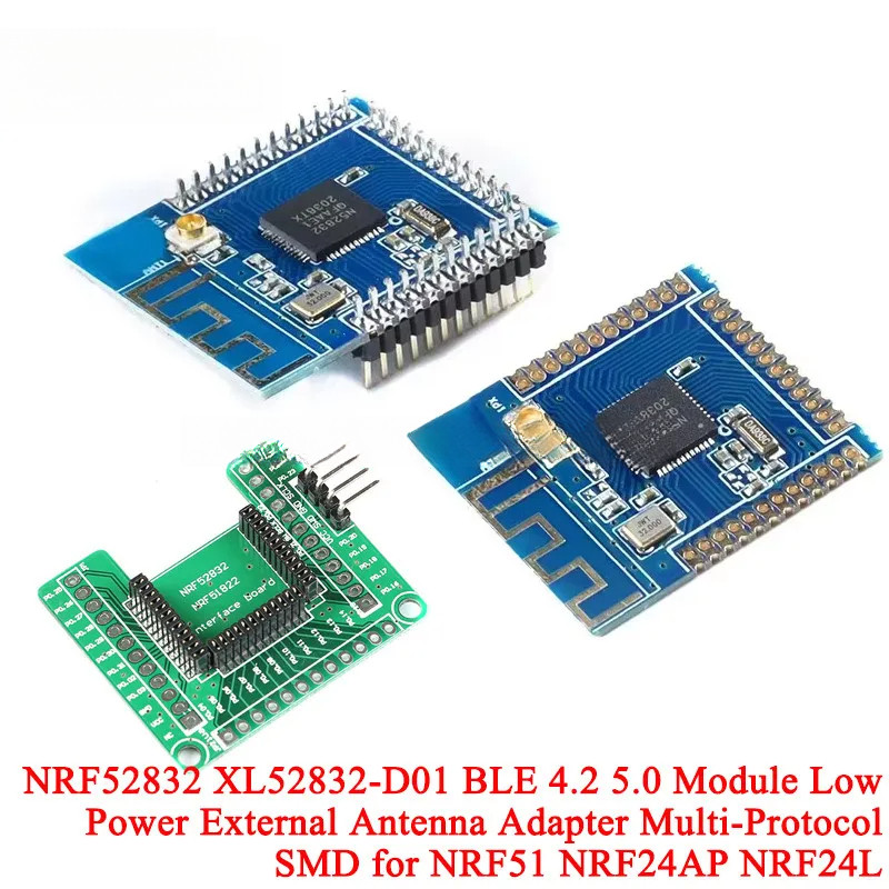 1-2 Chiếc NRF52832 XL52832-D01 BLE 4.2 5.0 Mô Đun SMD Công Suất Thấp Bên Ngoài Ăng Ten Adapter Đa Gi